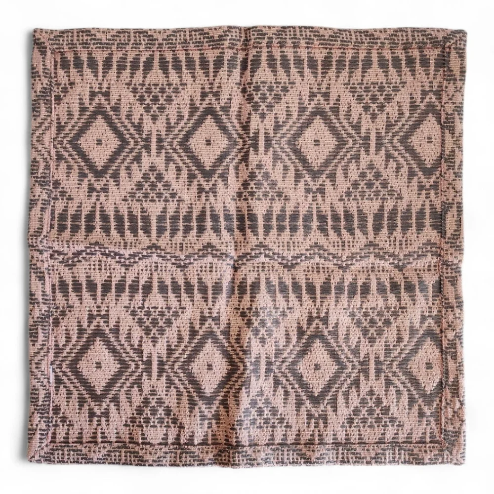 Anthropologie Square Cloth Napkins Pink & Gray - Picture 4 of 5
